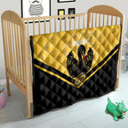 Western Australia Oztag Custom Quilt WA Black Swan Indigenous Art