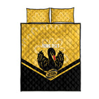 Western Australia Oztag Custom Quilt Bed Set WA Black Swan Indigenous Art