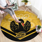 Western Australia Oztag Custom Round Carpet WA Black Swan Indigenous Art