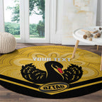 Western Australia Oztag Custom Round Carpet WA Black Swan Indigenous Art
