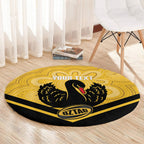 Western Australia Oztag Custom Round Carpet WA Black Swan Indigenous Art