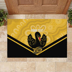 Western Australia Oztag Custom Rubber Doormat WA Black Swan Indigenous Art