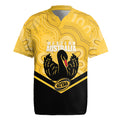 Western Australia Oztag Custom Rugby Jersey WA Black Swan Indigenous Art