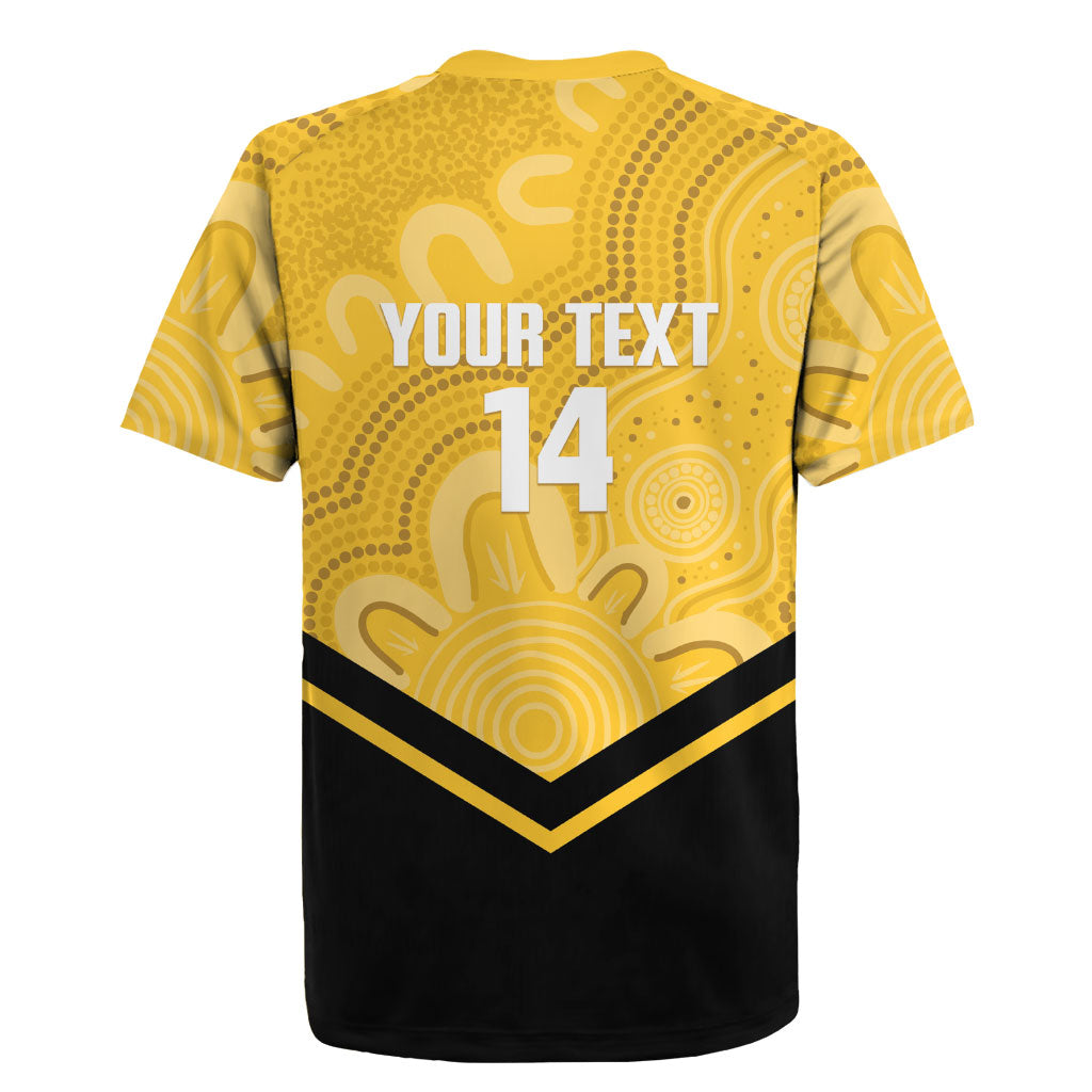 Western Australia Oztag Custom Rugby Jersey WA Black Swan Indigenous Art