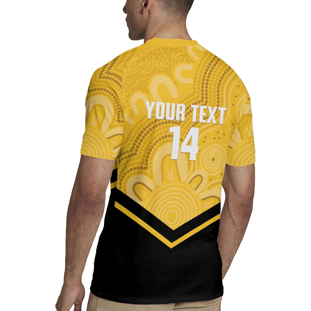 Western Australia Oztag Custom Rugby Jersey WA Black Swan Indigenous Art