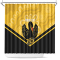 Western Australia Oztag Custom Shower Curtain WA Black Swan Indigenous Art