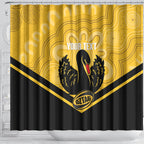 Western Australia Oztag Custom Shower Curtain WA Black Swan Indigenous Art