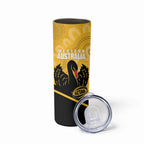 Western Australia Oztag Custom Skinny Tumbler WA Black Swan Indigenous Art