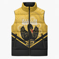 Western Australia Oztag Custom Sleeveless Puffer Jacket WA Black Swan Indigenous Art