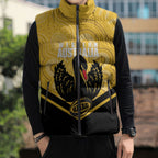 Western Australia Oztag Custom Sleeveless Puffer Jacket WA Black Swan Indigenous Art