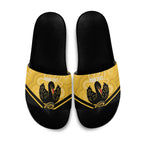 Western Australia Oztag Custom Slide Sandals WA Black Swan Indigenous Art