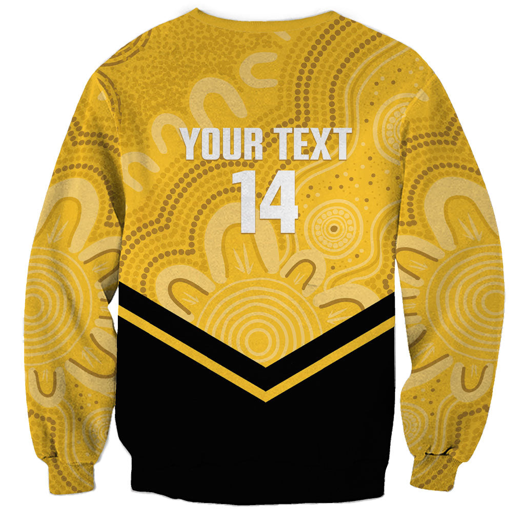 Western Australia Oztag Custom Sweatshirt WA Black Swan Indigenous Art