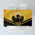 Western Australia Oztag Custom Tablecloth WA Black Swan Indigenous Art