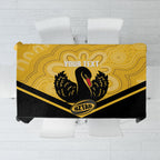 Western Australia Oztag Custom Tablecloth WA Black Swan Indigenous Art