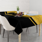 Western Australia Oztag Custom Tablecloth WA Black Swan Indigenous Art