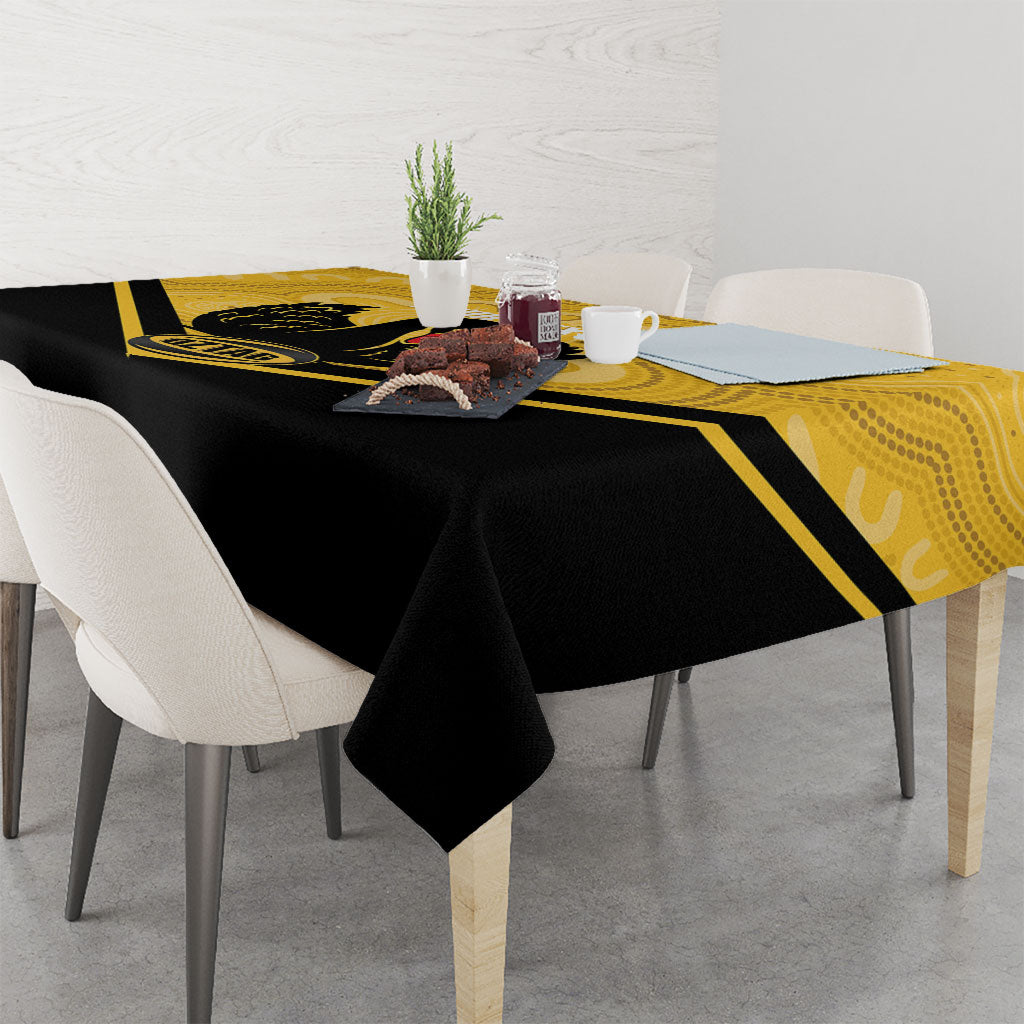 Western Australia Oztag Custom Tablecloth WA Black Swan Indigenous Art
