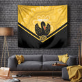 Western Australia Oztag Custom Tapestry WA Black Swan Indigenous Art