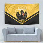Western Australia Oztag Custom Tapestry WA Black Swan Indigenous Art