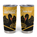 Western Australia Oztag Custom Tumbler Cup WA Black Swan Indigenous Art