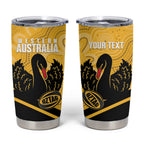 Western Australia Oztag Custom Tumbler Cup WA Black Swan Indigenous Art