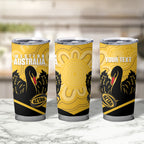Western Australia Oztag Custom Tumbler Cup WA Black Swan Indigenous Art