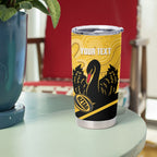 Western Australia Oztag Custom Tumbler Cup WA Black Swan Indigenous Art