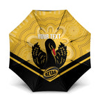 Western Australia Oztag Custom Umbrella WA Black Swan Indigenous Art