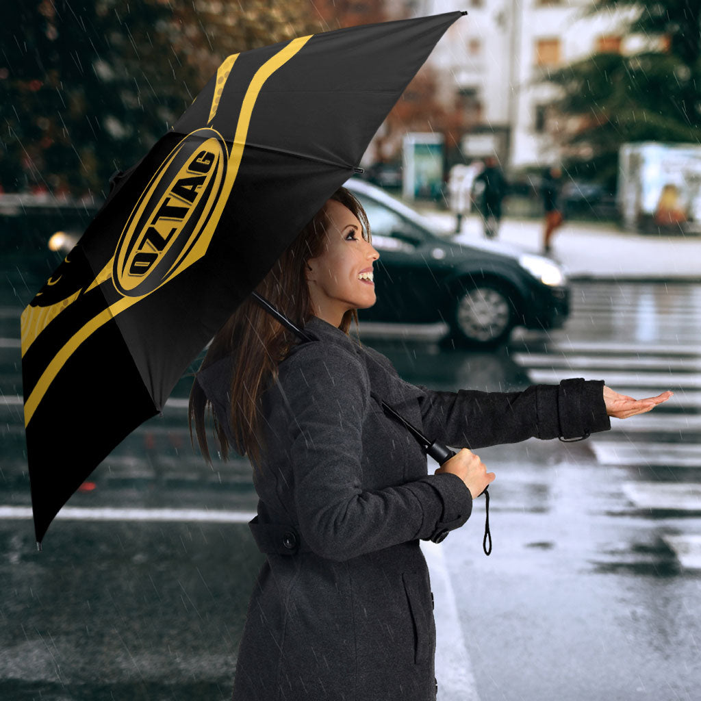 Western Australia Oztag Custom Umbrella WA Black Swan Indigenous Art