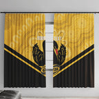 Western Australia Oztag Custom Window Curtain WA Black Swan Indigenous Art