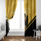 Western Australia Oztag Custom Window Curtain WA Black Swan Indigenous Art