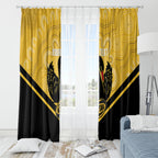 Western Australia Oztag Custom Window Curtain WA Black Swan Indigenous Art