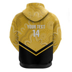 Western Australia Oztag Custom Zip Hoodie WA Black Swan Indigenous Art