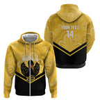 Western Australia Oztag Custom Zip Hoodie WA Black Swan Indigenous Art