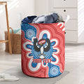 South Australia Oztag Custom Laundry Basket SA Piping Shrike Indigenous Art