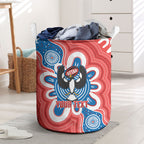 South Australia Oztag Custom Laundry Basket SA Piping Shrike Indigenous Art