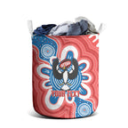 South Australia Oztag Custom Laundry Basket SA Piping Shrike Indigenous Art