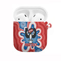 South Australia Oztag Custom AirPods Case SA Piping Shrike Indigenous Art