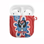 South Australia Oztag Custom AirPods Case SA Piping Shrike Indigenous Art