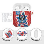 South Australia Oztag Custom AirPods Case SA Piping Shrike Indigenous Art