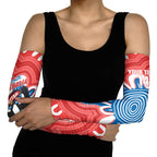 South Australia Oztag Custom Arm Sleeves SA Piping Shrike Indigenous Art