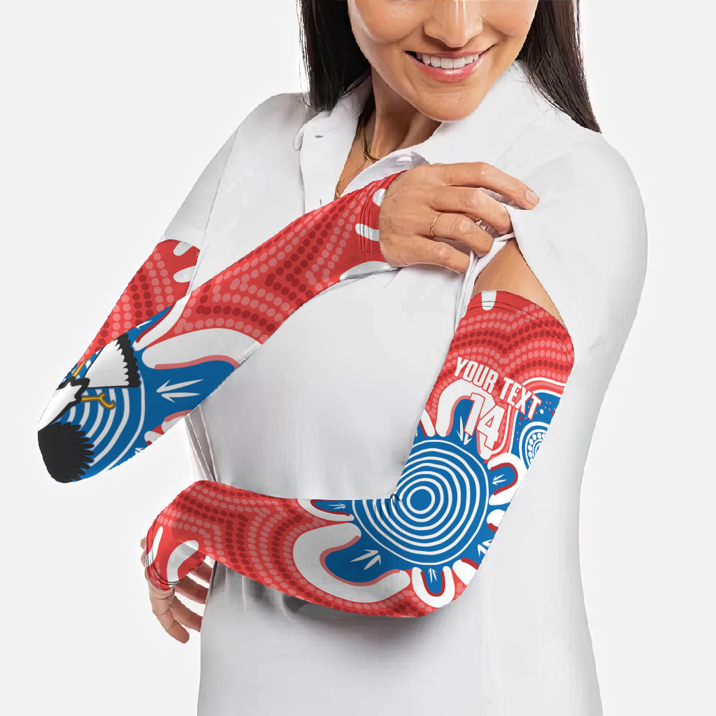 South Australia Oztag Custom Arm Sleeves SA Piping Shrike Indigenous Art