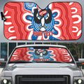 South Australia Oztag Custom Auto Sun Shade SA Piping Shrike Indigenous Art