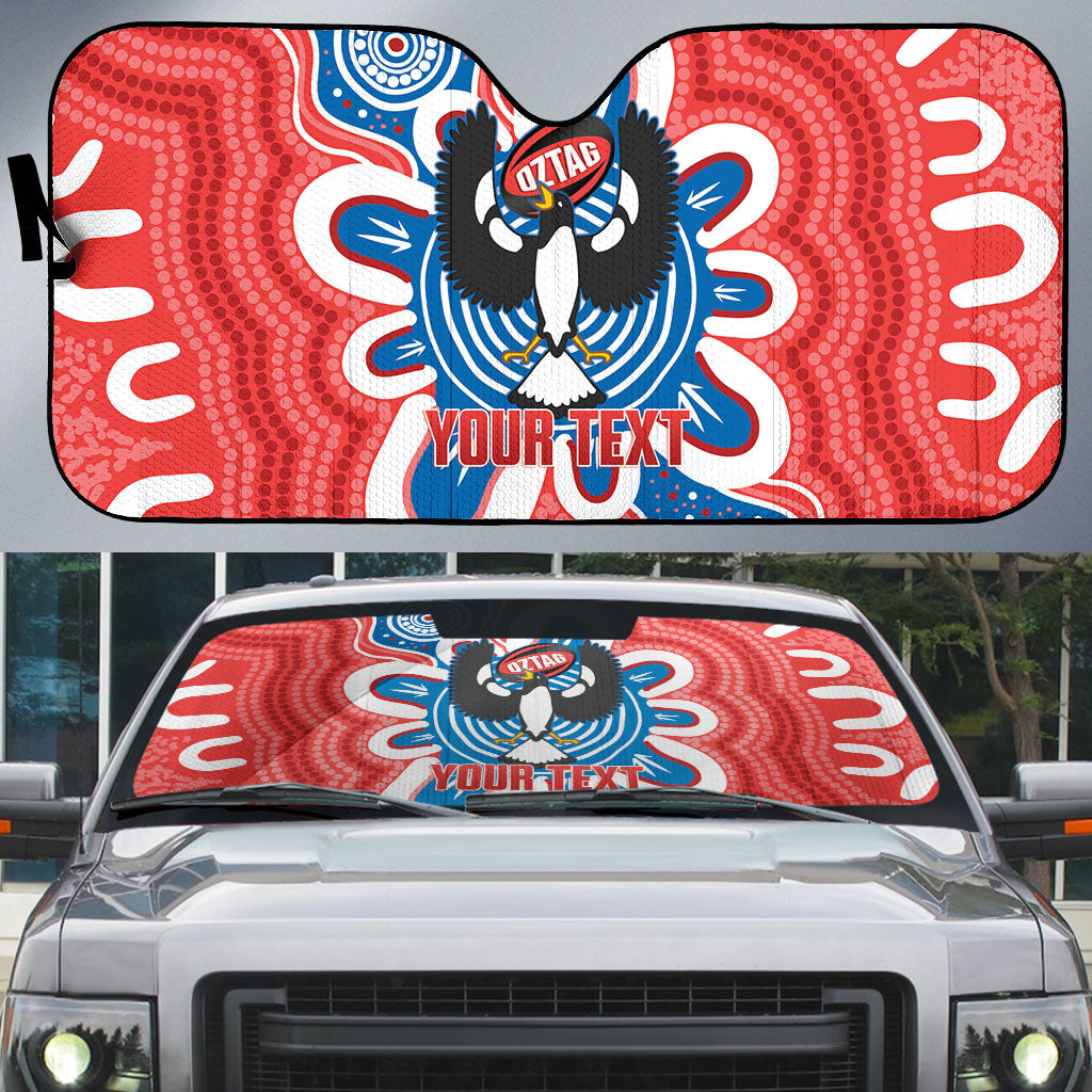 South Australia Oztag Custom Auto Sun Shade SA Piping Shrike Indigenous Art