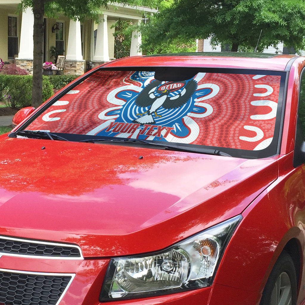 South Australia Oztag Custom Auto Sun Shade SA Piping Shrike Indigenous Art