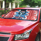 South Australia Oztag Custom Auto Sun Shade SA Piping Shrike Indigenous Art