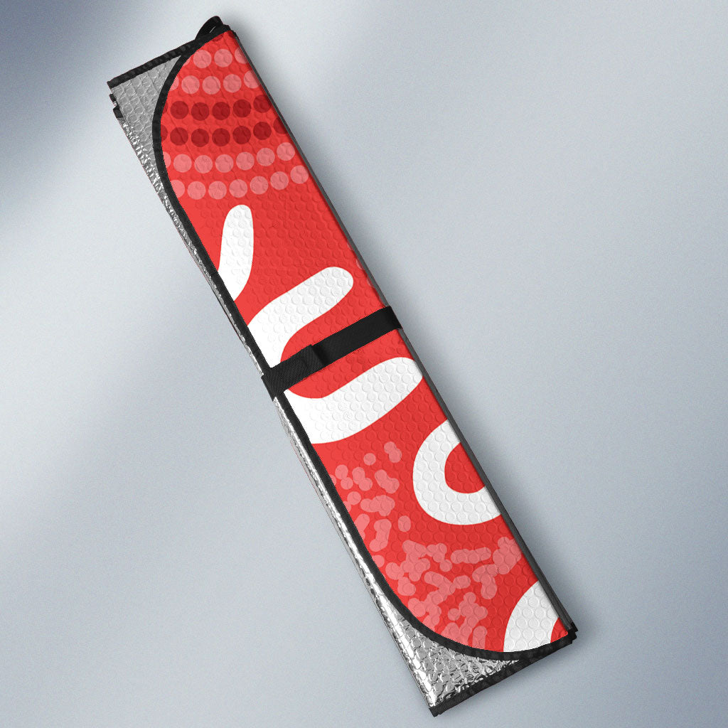 South Australia Oztag Custom Auto Sun Shade SA Piping Shrike Indigenous Art