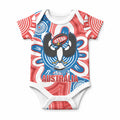 South Australia Oztag Custom Baby Onesie SA Piping Shrike Indigenous Art