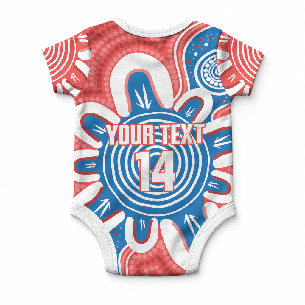 South Australia Oztag Custom Baby Onesie SA Piping Shrike Indigenous Art