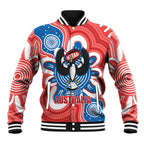 South Australia Oztag Custom Baseball Jacket SA Piping Shrike Indigenous Art