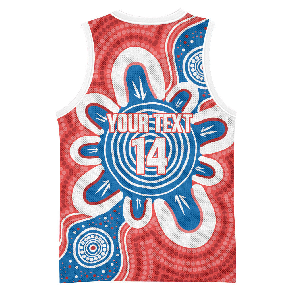 South Australia Oztag Custom Basketball Jersey SA Piping Shrike Indigenous Art